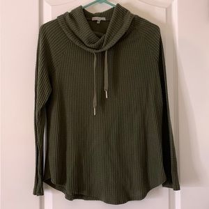 Charlotte Russe Green Olive Cowl Neck Sweater